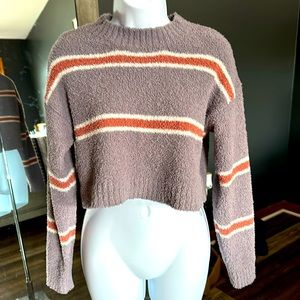 Women’s striped cropped sweater